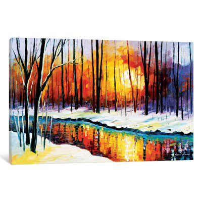 Winter Sun by Leonid Afremov - Wrapped Canvas Painting