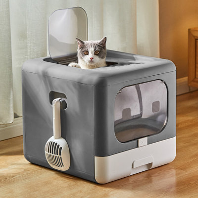 Westernport Plastic Enclosed Litter Box with Scoop