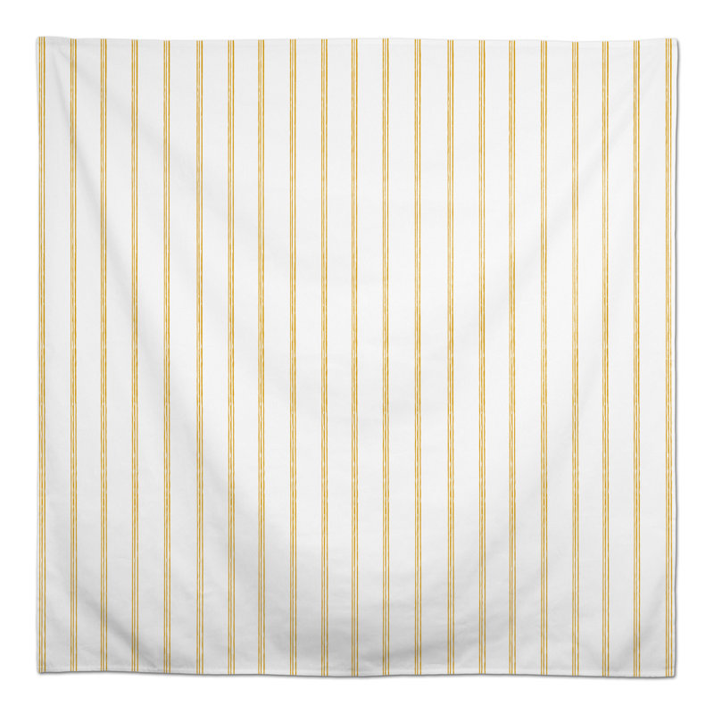 Penitas Striped Square Tablecloth, Yellow