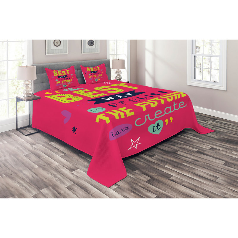 Modern & Contemporary Polyester Coverlet, King Bedspread + 2 Shams