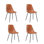 Chaise de salle à manger rembourrée Modern Brazi - ensemble de 4