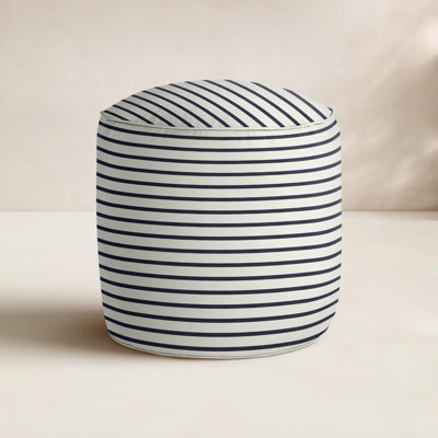 Moseley Round Upholstered Outdoor Ottoman with Sunbrella® Cushion