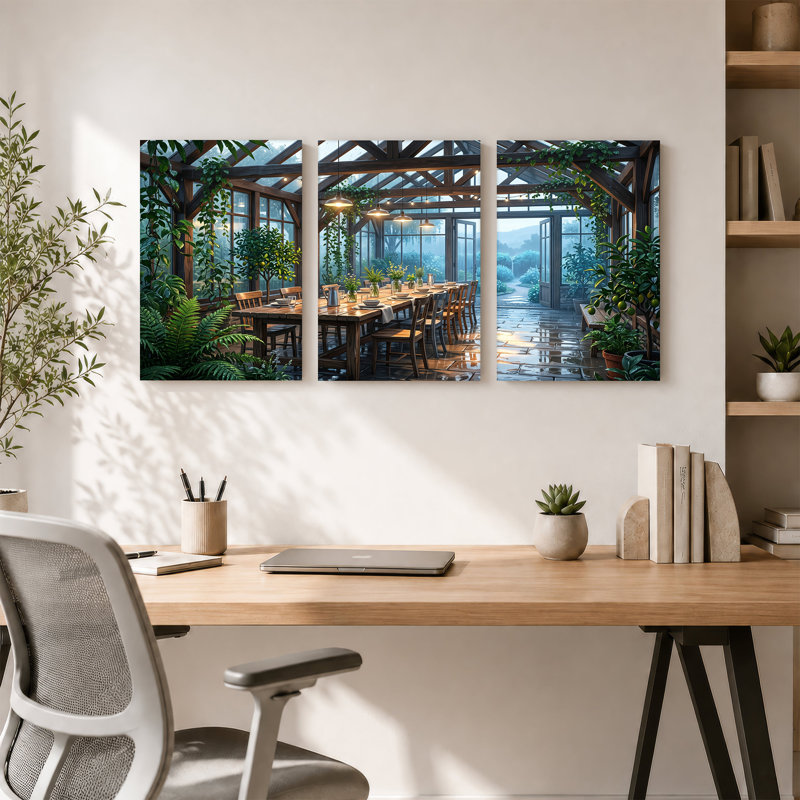 Ensemble de 3 toiles en verre, 30"H x 20"W x 3pcs
