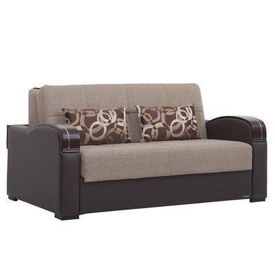 Annalia Sleep Plus 67 in. Fabric 2-Seater 3-in-1 Sleeper Loveseat Sofa Bed with Storage by Hokku Designs