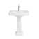 Fitzgerald 28.74" Tall White Ceramic Rectangular Pedestal Bathroom Sink with Overflow