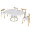 Ensembles de table de salle à manger extensible avec marbre et bois pour les cuisines modernes