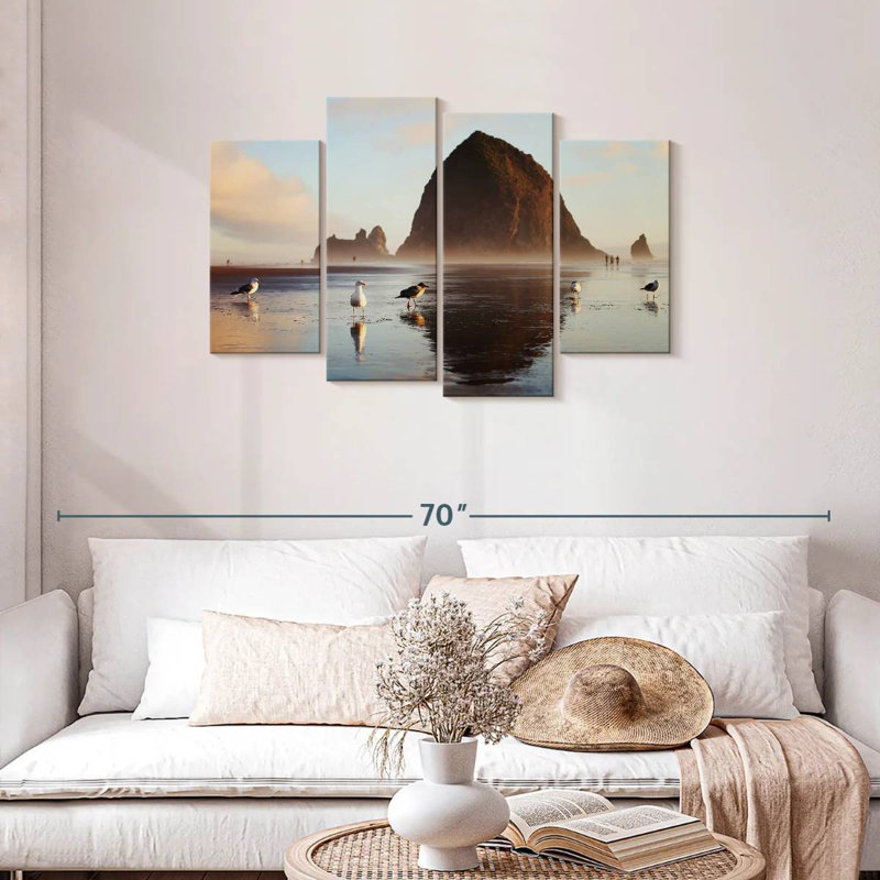 Gillard Haystack Rock Seagulls, 27" H x 43" W