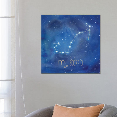 Star Sign Scorpio by Cynthia Coulter - Wrapped Canvas Print