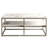 Modern Glam Coffee Table with Metal Legs, Gold & White, 43.5 x 18.5 x 20.5 inches | 100% Melamine Coated Particle Board, Thickness: 0.7 inches | Stylish Marble Design, Perfect for Living Room & Entertaining Spaces-314061719-314061716