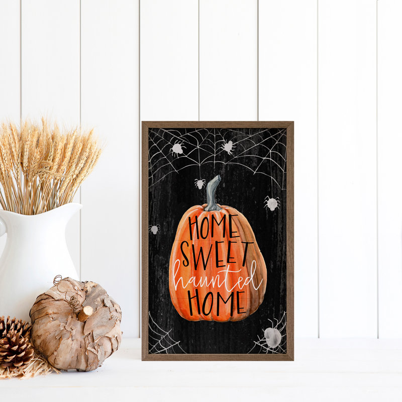 Home Sweet Haunted Home - Citrouille - noir, H 16 po x l 10 po