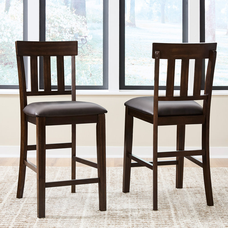 Bartons Bluff Upholstered Counter Stool, Dark Brown
