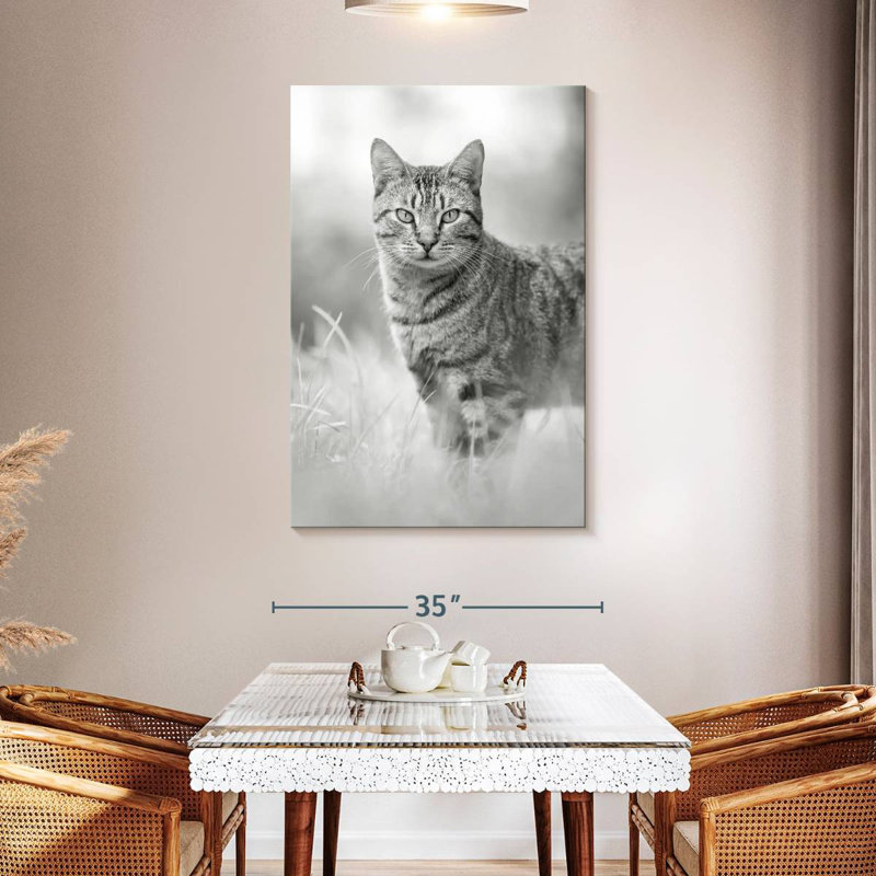Brampt Grey Cat, 48" H x 32" W