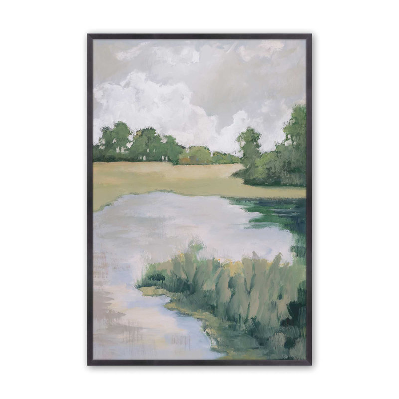 «Peaceful Riverside View II», impression, H 15,25 po x l 12,25 po, Zinc patiné