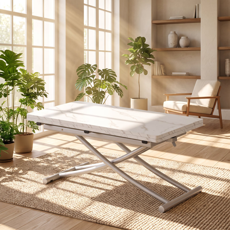 Table de salle à manger à hauteur réglable Droom l 43,3 po x P 39,3 po x H 29 po Droom
