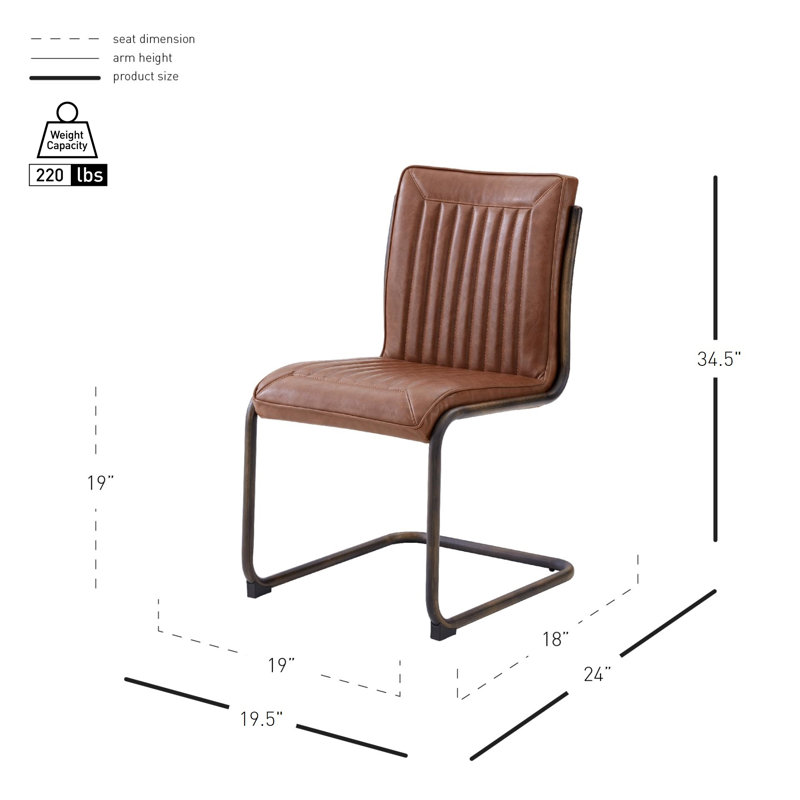 Polyurethane Side Chair in Brown