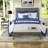 Piece Bedding Sets, Navy Full Queen Comforter Quilt Set, Soft Microfiber