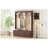 Farmhouse Wooden Style Hall Tree with Arched Design, Elegant Entryway Bench with Retro Hooks, Rustic Coat Rack & Shoe Organizer with Drawers for Living Room, Dark Walnut-1525870726