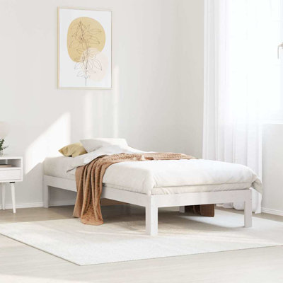 Vidaxl Solid Wood Bed Without Mattress White 80X200 Cm Pine Wood