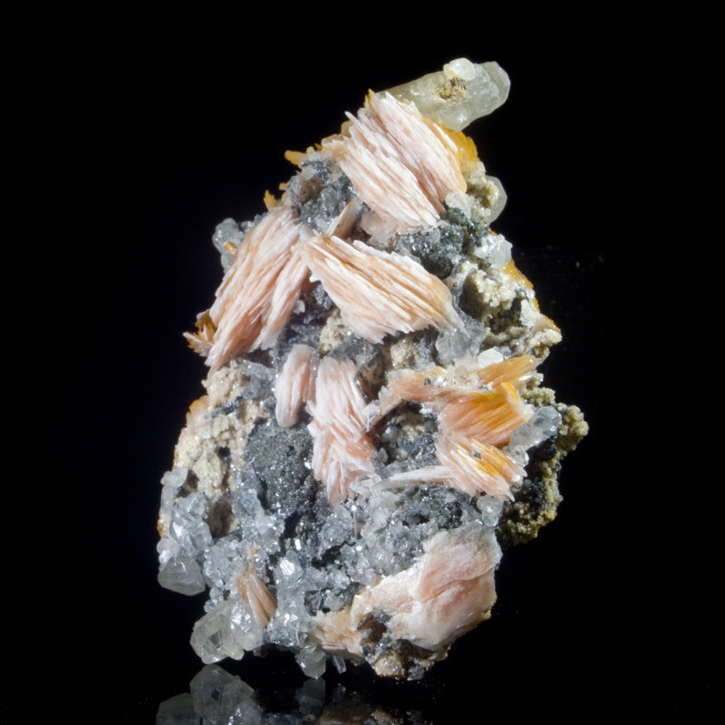 Cerussite, Pink Barite and Galena - Mibladen, Morocco