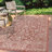Leonora Bohemian Textured Weave Floral Red/Taupe Indoor/Outdoor Rug-527364764