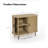Aria 2-Door Accent Cabinet with Slatted Tambour Doors-157005323