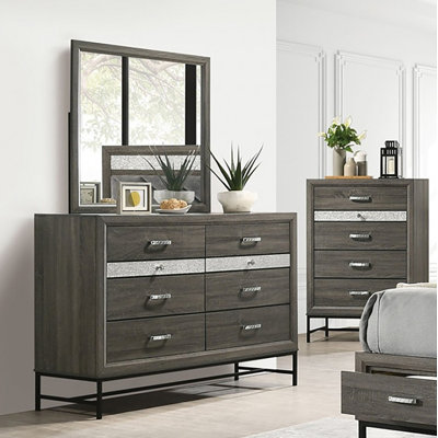 Pilain 8 Drawer Dresser With Mirror
