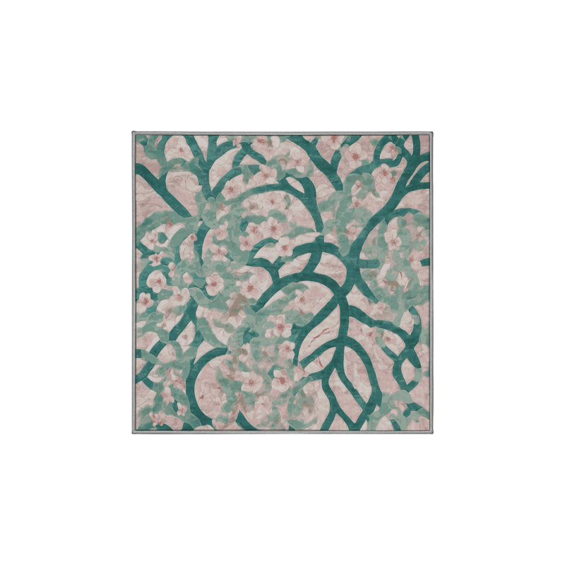 Tapis gris soyeux et moelleux, Carré 4 pi