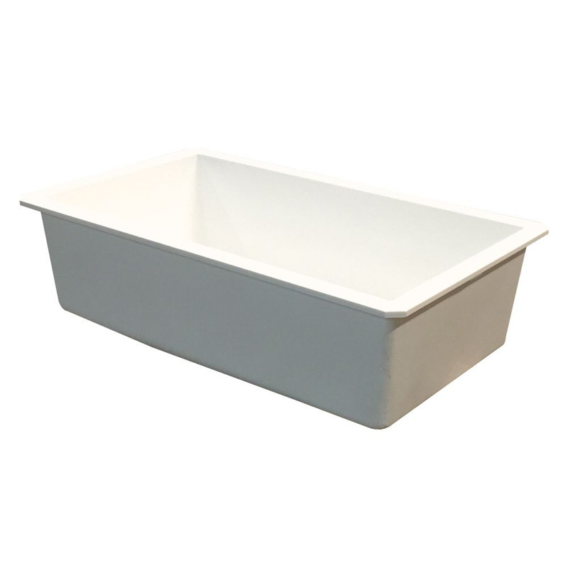 Évier de cuisine encastré à simple cuve l 31 po x l 18,5 po Radius, blanc