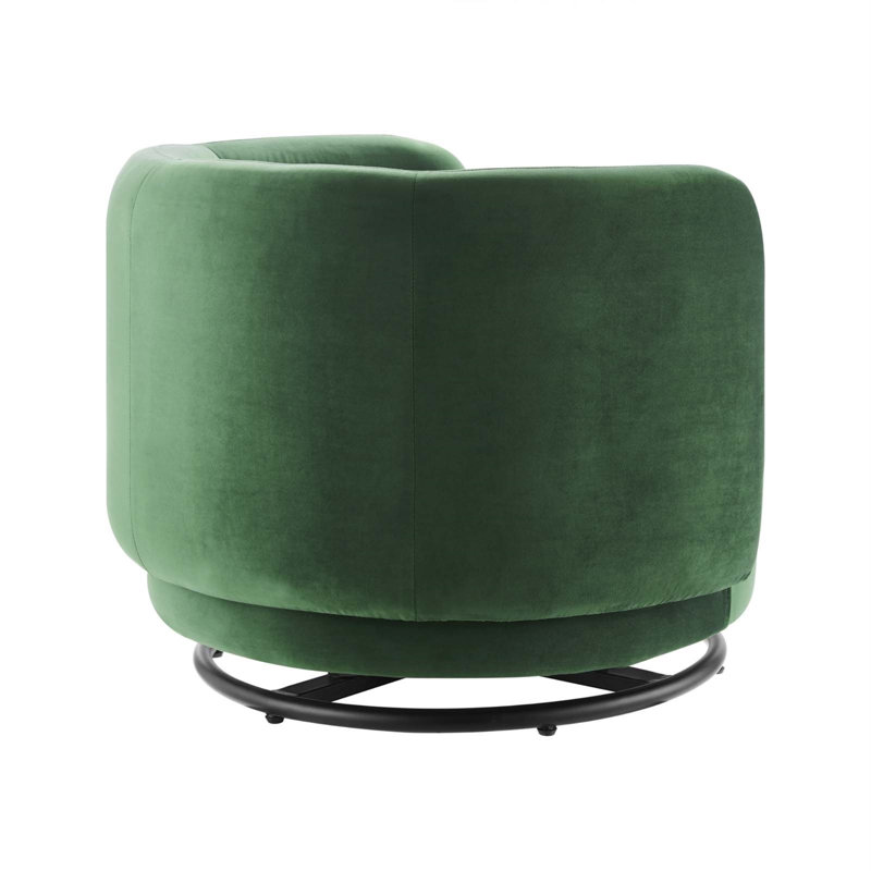 Modway Relish Performance Velvet Performance Velvet Swivel Chair, Emerald Velvet
