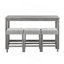 Bar Table Set With Power Outlet, Bar Table And Chairs Set, 4 Piece Dining Table Set, Industrial Breakfast Table Set, For Living Room, Dining Room, Game Room-95564658