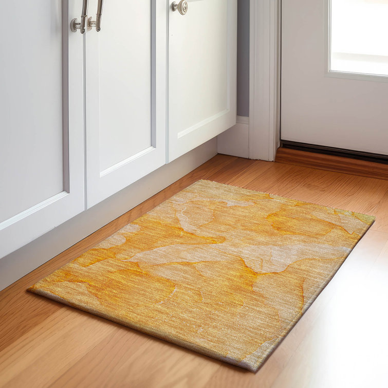 Premium Machine Washable Cerrito AMF509 Orange Rug