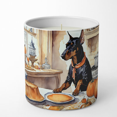 Caroline's Treasures Pumpkin Pie Scented Tumbler Candle With Ceramic Holder In Multi Color;multi Color