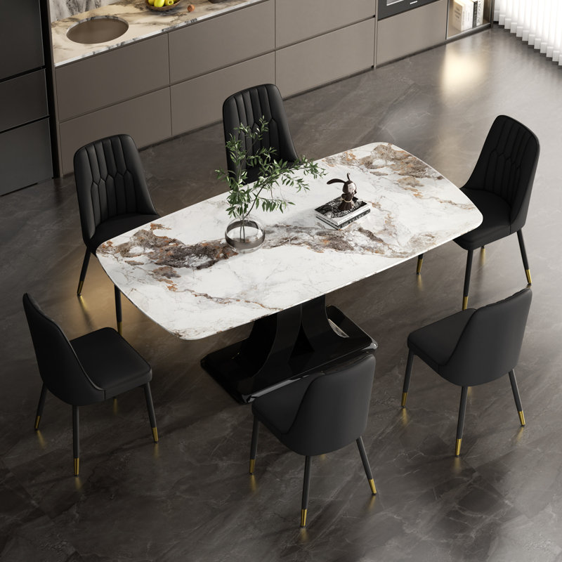 Ensemble repas pour 6 personnes, Blanc, Noir, 7