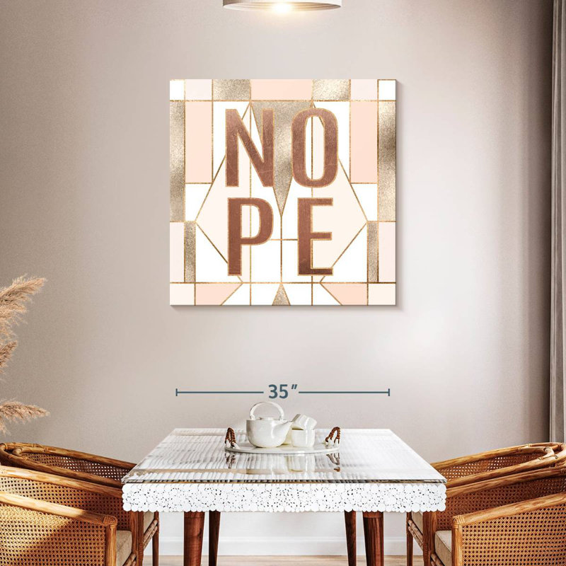 Tergel Nope Typography, 36" H x 36" W