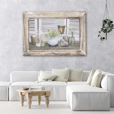 Shabby Elegance Still Life - No Frame Print on Canvas