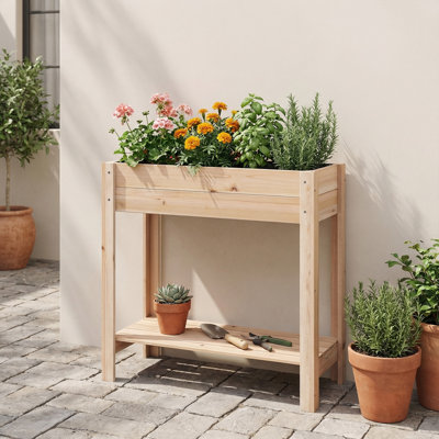 Dharmraj Wood Elevated Planter