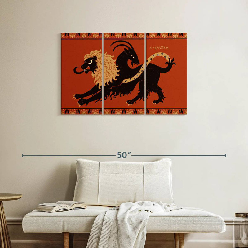 Monstre de la chimère, H 24 po x l 38 po
