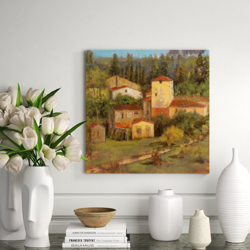 Tuscany Village Print by Michael Longo, 24" H x 24" W x 1.5" D, Outdoor