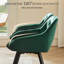 48cm H Tufted Velvet Upholstered Metal Armchair-1667171280