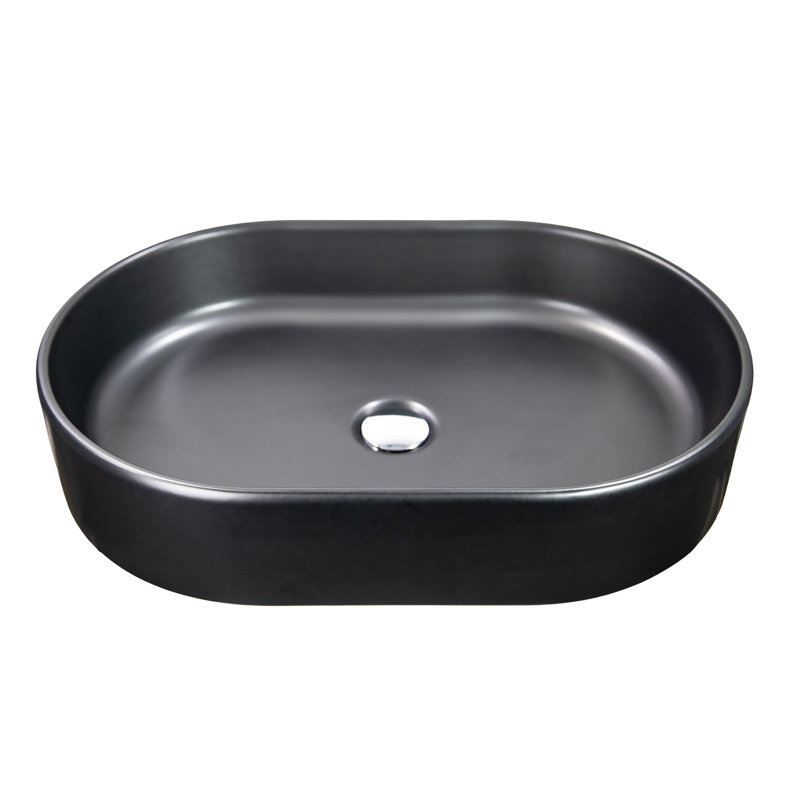 Regatta 23.75'' L Bathroom Sink, Matte Black
