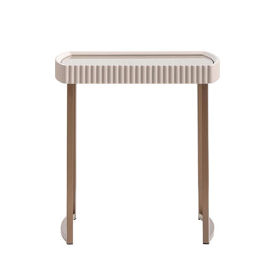 Table d'appoint Lisbon - Crème soyeuse / bronze