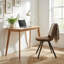 47cm H Swivel Upholstered Full Back Side Chair in Brown