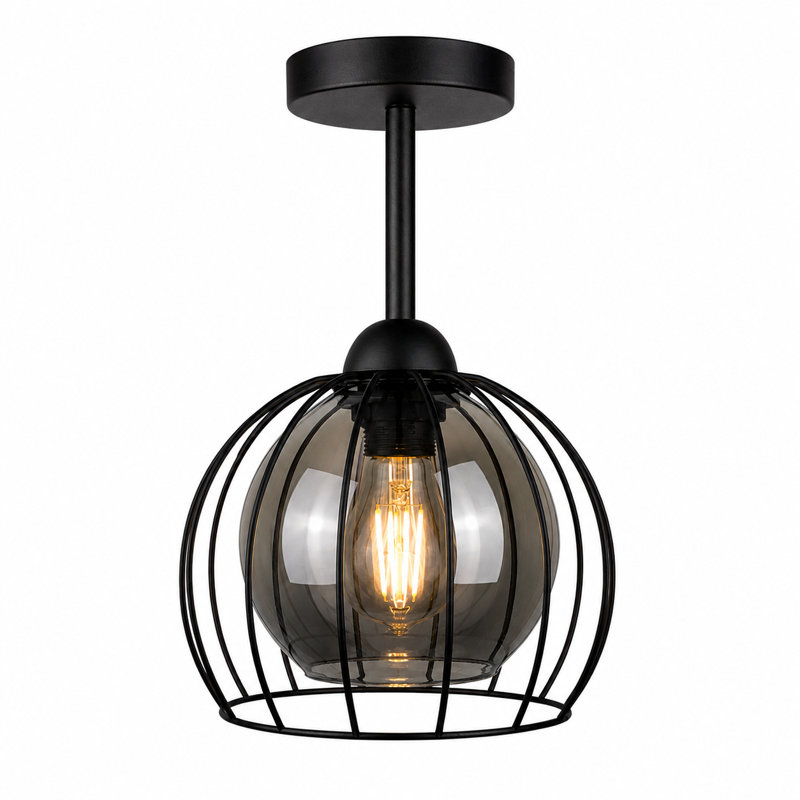 Glass Semi Flush Mount, 1