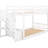 Twin Over Floor Bunk Bed, White - Storage For A Tidy Room, Made Of Pine Bed In With Functional Solid Stability-1329151050
