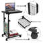 80cm H x 50cm W Laptop Cart with Wheels