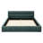 Queen Size Upholstered Bed Frame with Thick Chenille Fabric, Solid Construction, No Box Spring Needed, Green (68''*86.5''*23.5'')