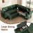 85" Sectional Sofa Couch With Pull Out Bed, 5 Seat L Shaped Pull Out Couch Bed With Usb Ports, Modular Sleeper Sofa Bed, Large Sectional Couches For Living Room-633329884