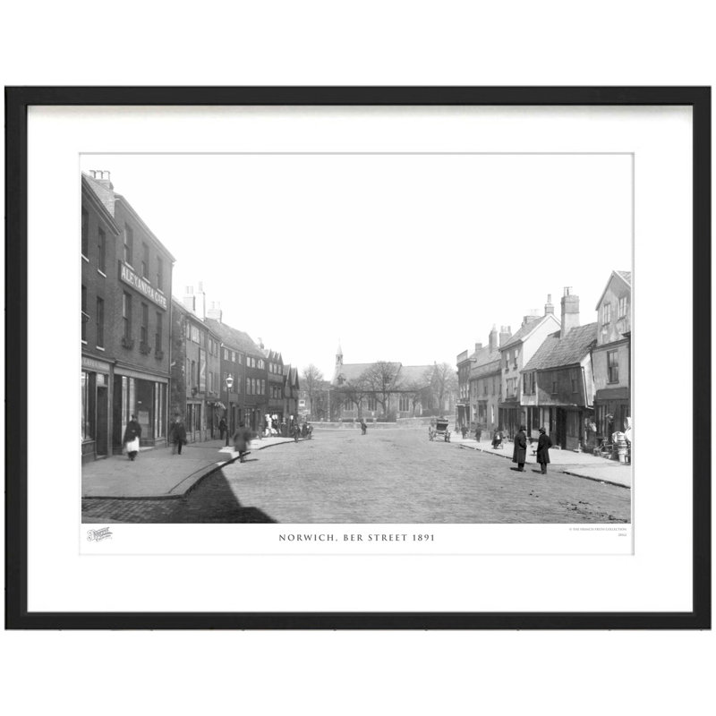 Norwich, Ber Street 1891 by Francis Frith - Single Picture Frame Print, 60cm H x 80cm W x 2.3cm D