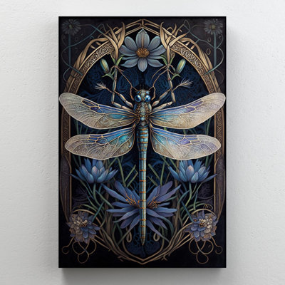 " Irises And Dragonfly "