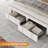 King Size Bed Frame, Upholstered Platform Bed Frame with Storage Drawers, Mattress Foundation with Solid Wooden Slats Support, No Box Spring Needed, Beige